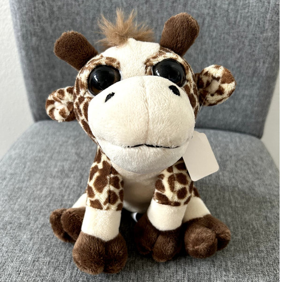 The Petting Zoo Plush Giraffe Bright Eye Stuffed Animal, 8” - Picture 3 of 4